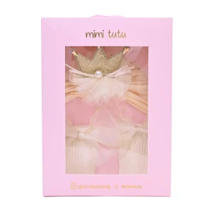Yellow Bow Flower Crown Gift Set