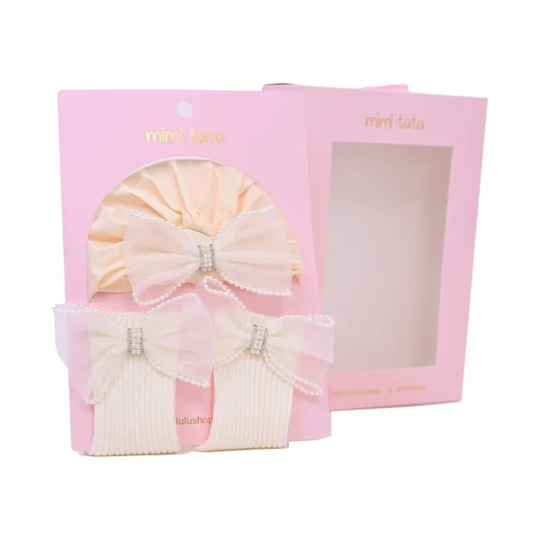 Yellow Bow Pearl Lined Gift Set