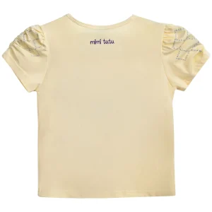 Yellow Flowers Applique T-Shirt